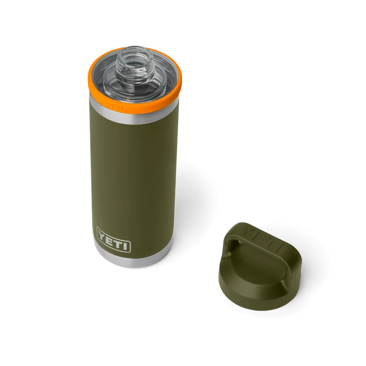 Yeti Rambler® 18oz (532ml) Chug Cap Bottle - Olive/Crab Orange