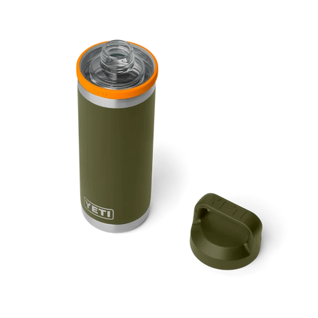Yeti Rambler® 18oz (532ml) Chug Cap Bottle - Olive/Crab Orange