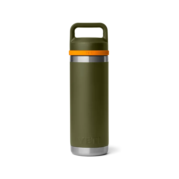 Yeti Rambler® 18oz (532ml) Chug Cap Bottle - Olive/Crab Orange