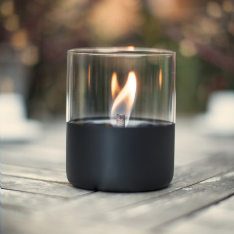 (Special Offer) Tenderflame Lilly 10 Tabletop Candle Black with 0.5Ltr TenderFuel