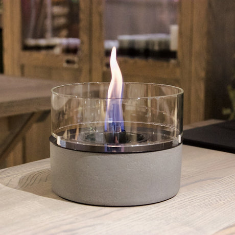 Tenderflame Cafe 18 Tabletop Candle Concrete