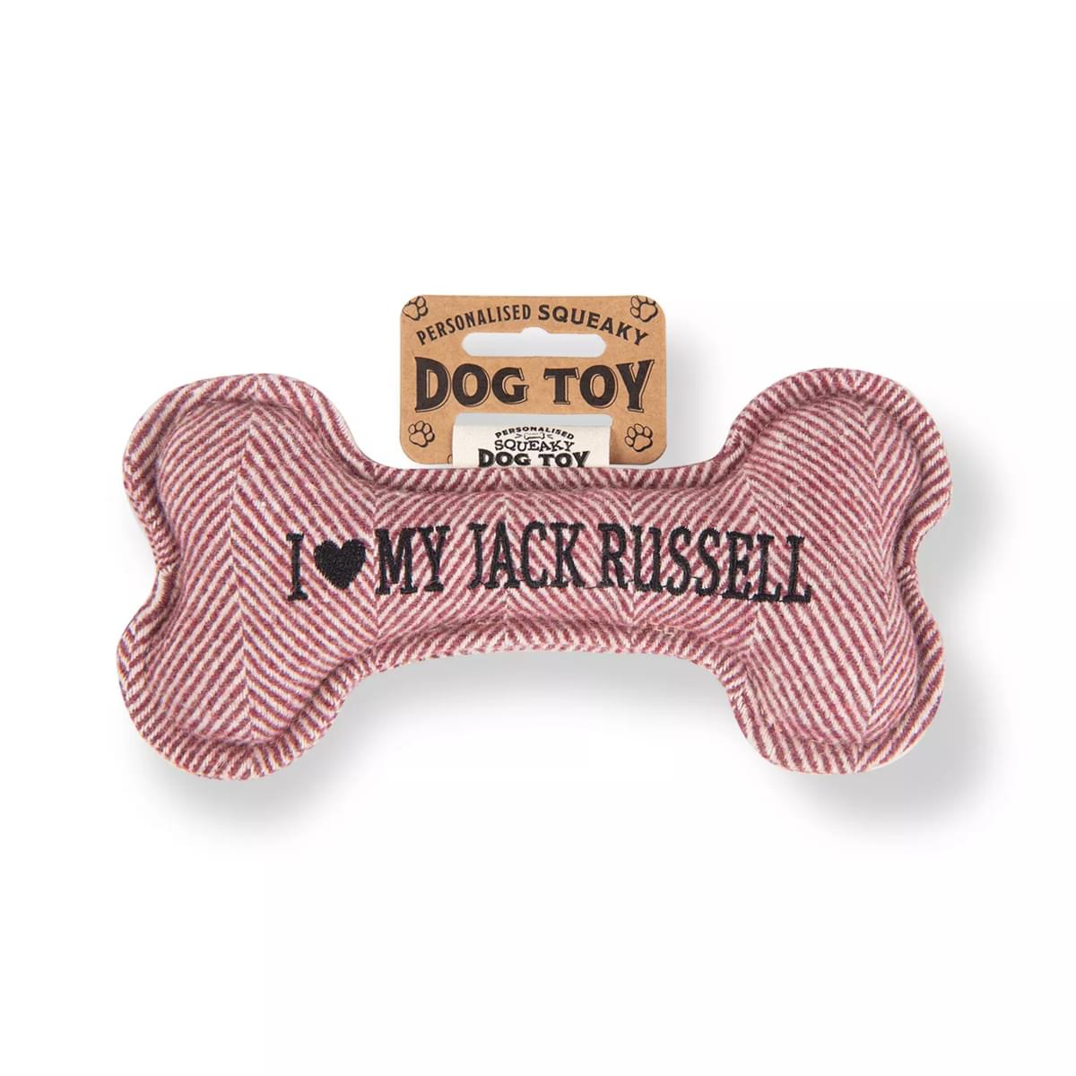 History & Heraldry I Love My Jack Russell Squeaky Bone Toy