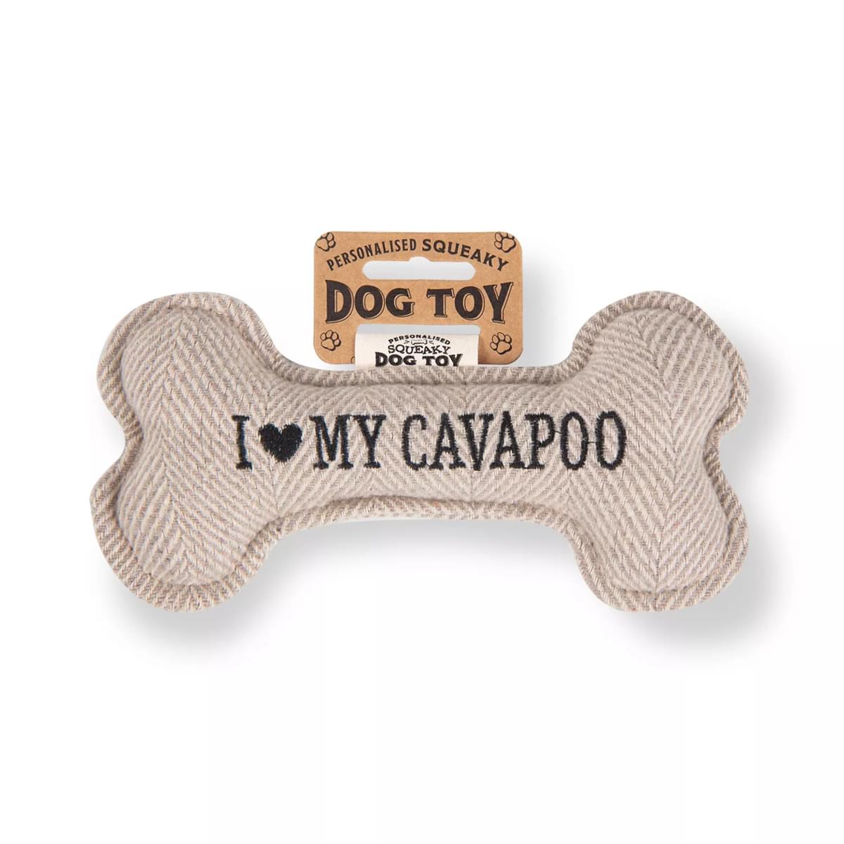 History & Heraldry I Love My Cavapoo Squeaky Bone Toy