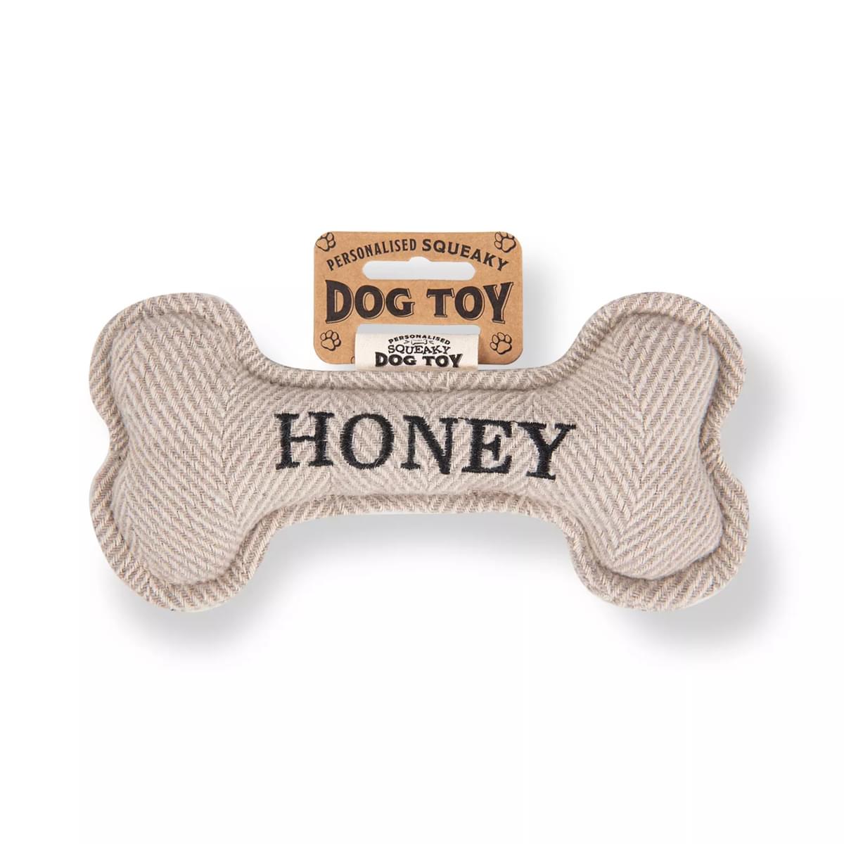 History & Heraldry Honey Squeaky Bone Toy