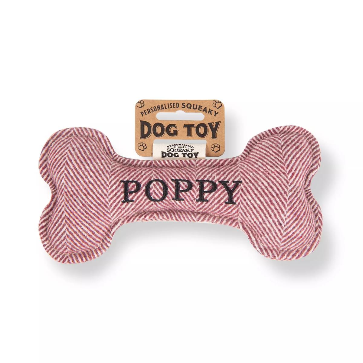 History & Heraldry Poppy Squeaky Bone Toy