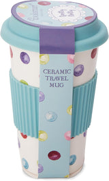 Cooksmart Spotty Dotty Ceramic Travel Mug