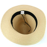 Black Ginger 61cm Natural Panama Style Foldable Sun Hat - 601-170