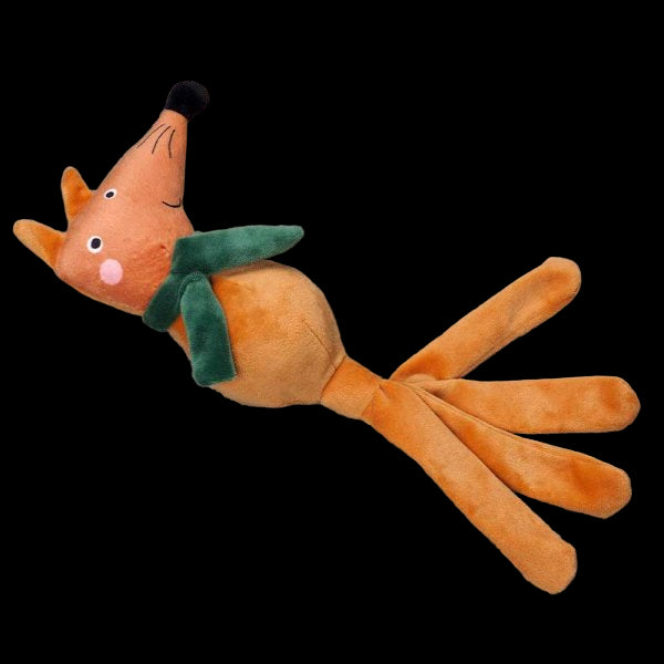 Zoon 35cm Fox Dogtopus Squeaky PlayPal Dog Toy - Orange