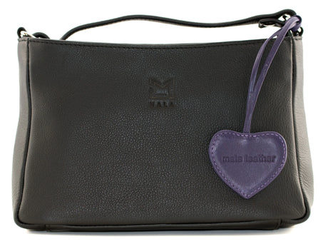 Mala Leather 19cm Black Anishka Small Shoulder/Cross Body Bag - 7348 75