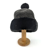Black Ginger Black Faux Fur Bobble Hat - 735-822