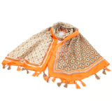 Black Ginger 180cm Chocolate Orange Bright Patterned Scarf