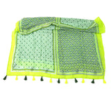 Black Ginger 180cm Lime Green Vesta Bright Patterned Scarf