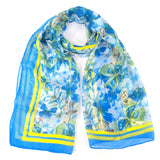 Black Ginger 180cm Blue Anteros Flutter of Butterflies Scarf