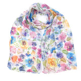 Black Ginger 180cm Multi-Coloured Pretty Pansy Scarf