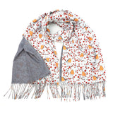 Black Ginger 180cm Red Berry Robin Pashmina Scarf - 736-519