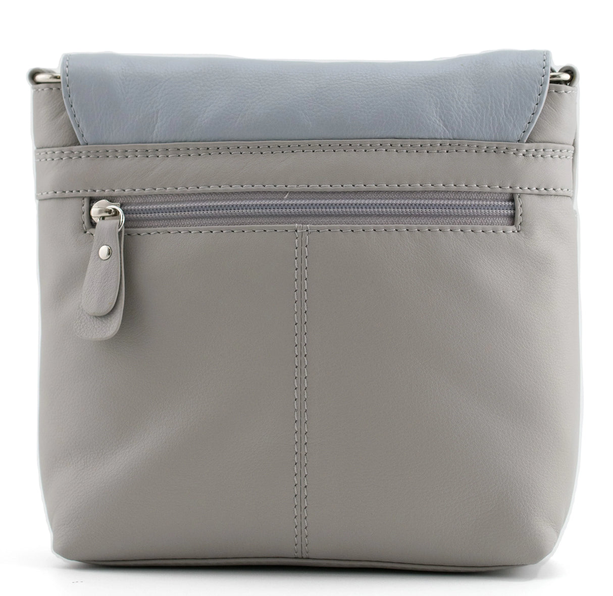 Mala Leather 20cm Grey Sheep Valais Cross Body Bag with Flap - 7365 21