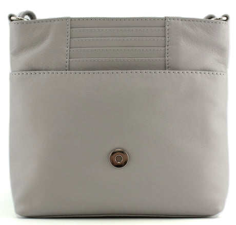 Mala Leather 20cm Grey Sheep Valais Cross Body Bag with Flap - 7365 21