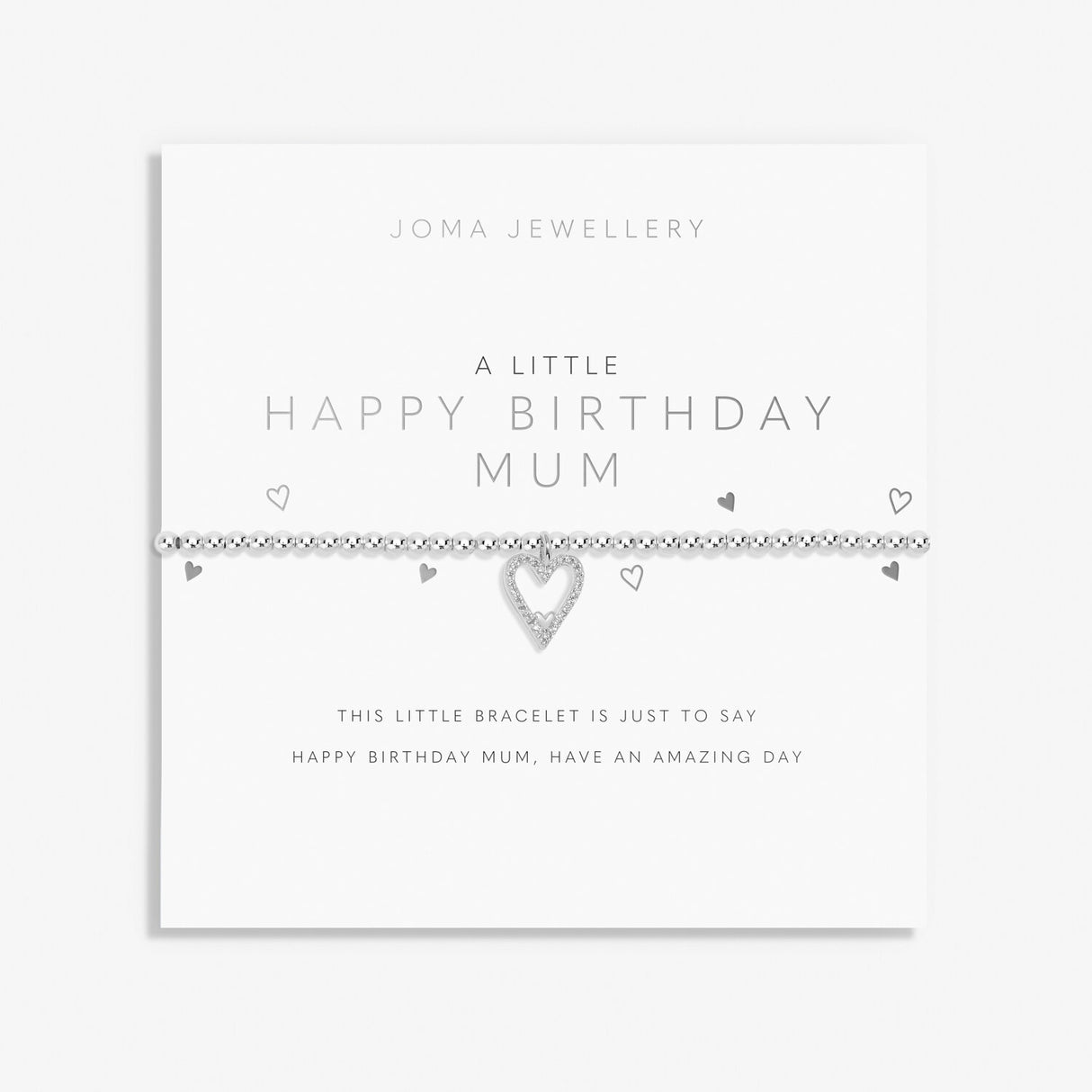 Joma Jewellery Silver Plated A Little 'Happy Birthday Mum' Bracelet