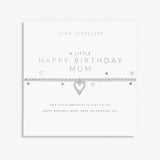 Joma Jewellery Silver Plated A Little 'Happy Birthday Mum' Bracelet