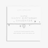 Joma Jewellery Silver Plated A Little 'Happy Birthday Daugter' Bracelet