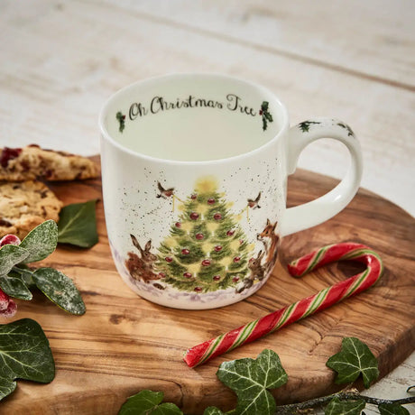 Wrendale Designs Oh Christmas Tree Fine Bone China Mug - MMQP5629-XT