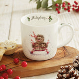 Wrendale 0.3 Litres Sledgehogs Christmas Mug