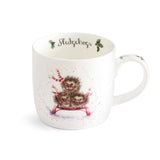 Wrendale 0.3 Litres Sledgehogs Christmas Mug