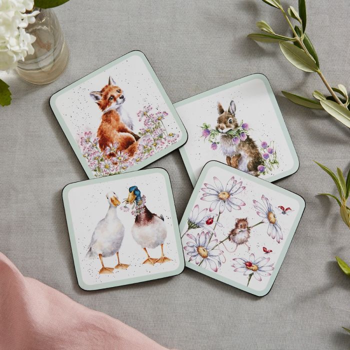 Wrendale Designs Wildflowers 4 Coasters - X0010249204