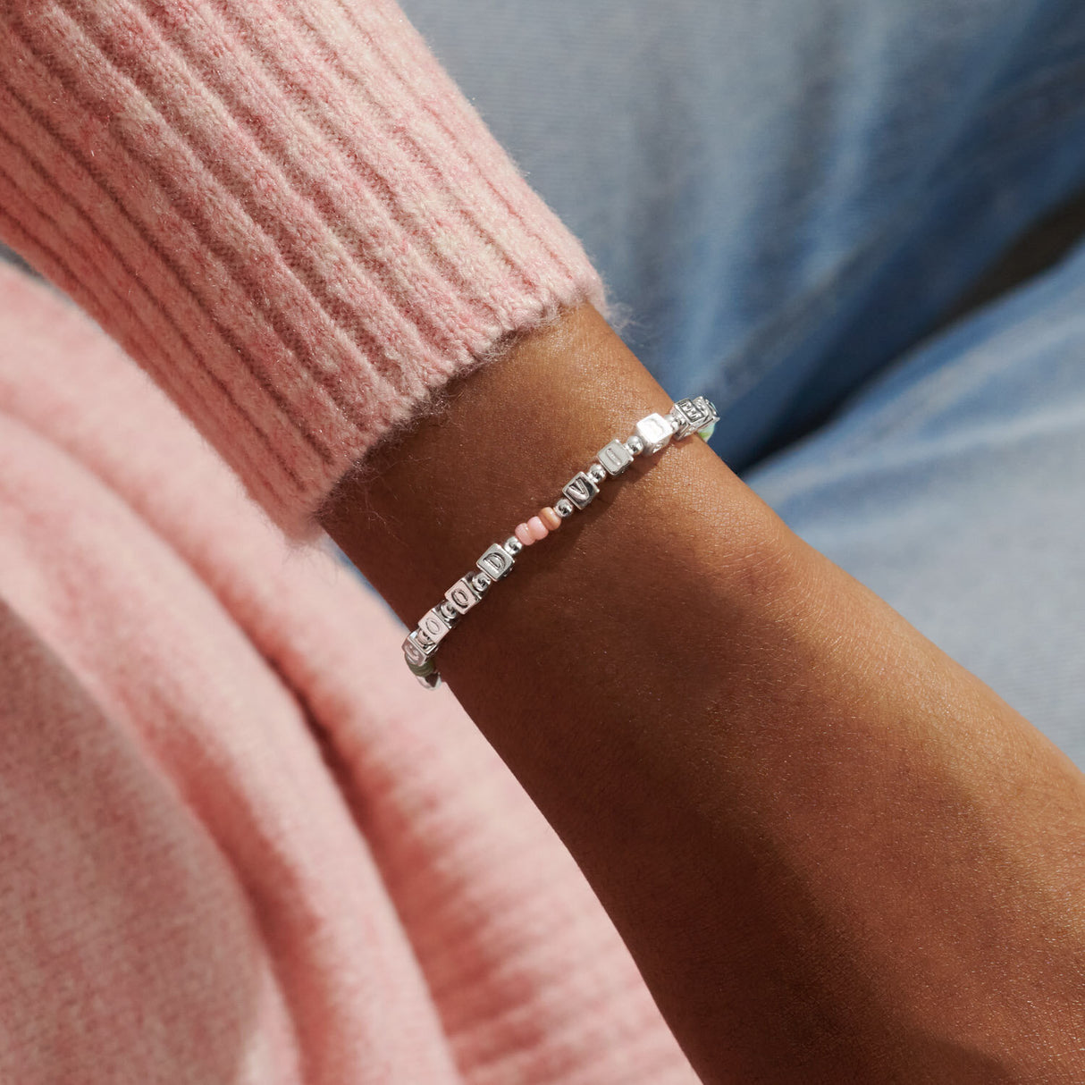 Joma Jewellery Silver Plated Happy Little Moments 'Good Vibes' Bracelet