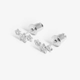 Joma Jewellery Silver Plated Bauble Box 'Merry Christmas Stars' Stud Earrings