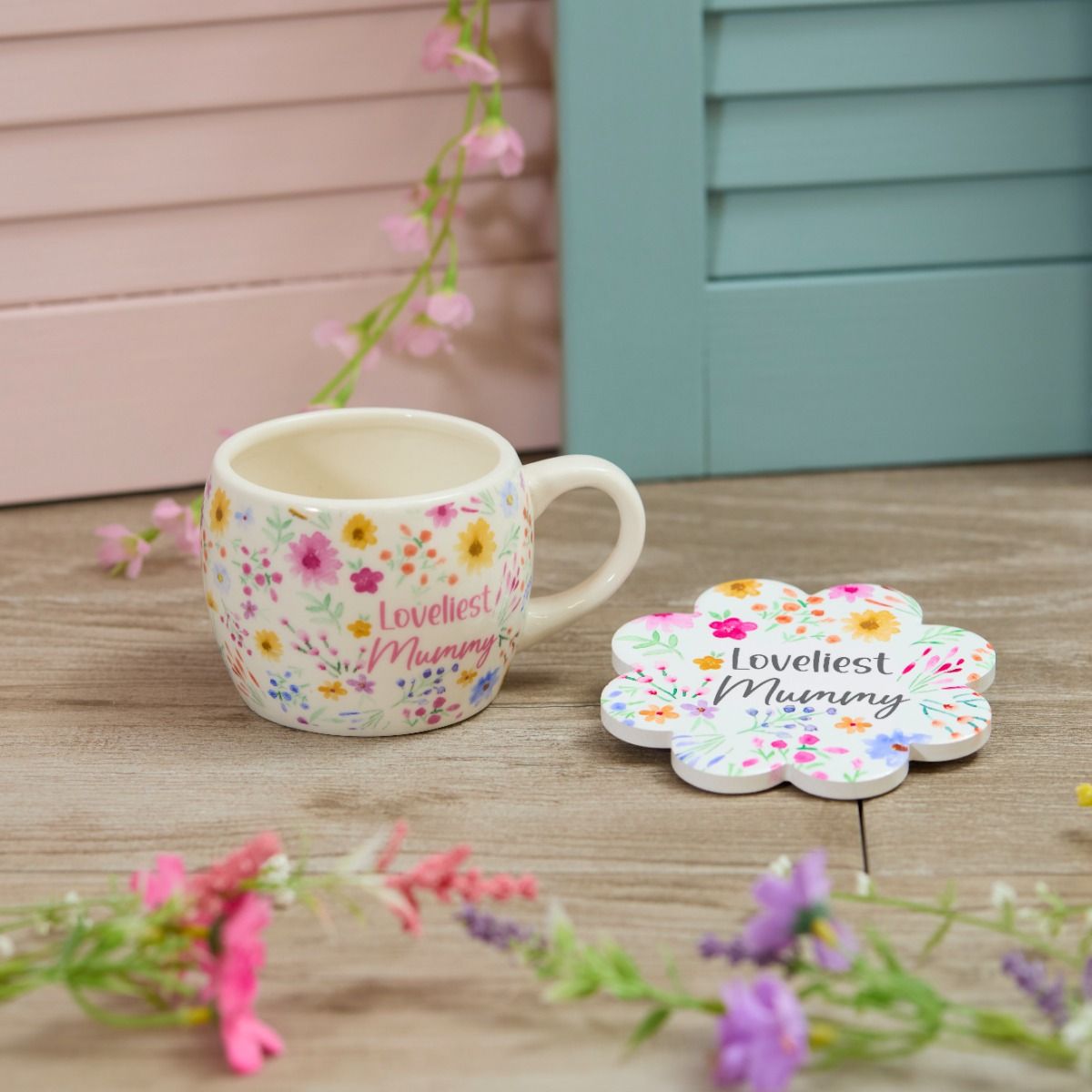 Richard Langs Stoneware Loveliest Mummy Floral Mug - 7BP140