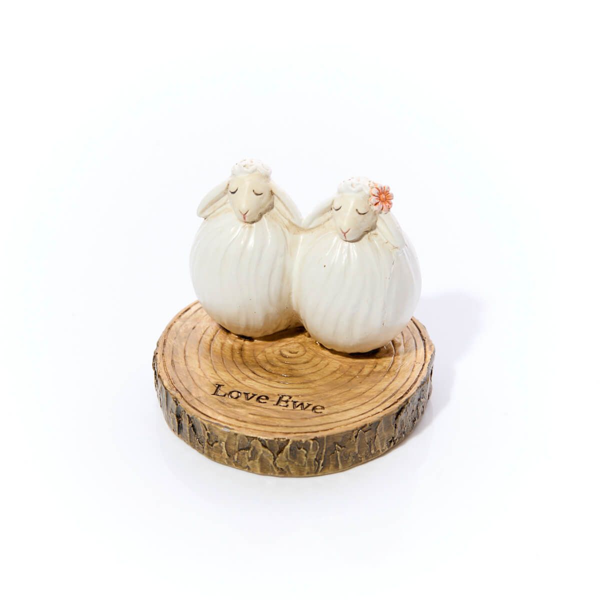 Richard Langs Sheep Couple on Bark Ornament (Choice of 3) - 7ED130