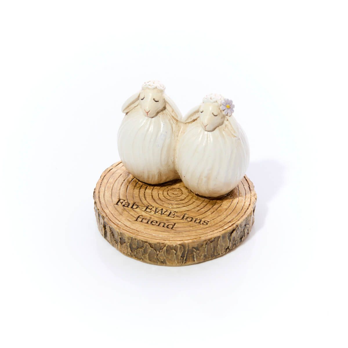 Richard Langs Sheep Couple on Bark Ornament (Choice of 3) - 7ED130