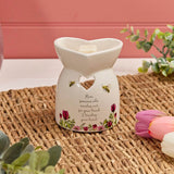 Richard Langs Ceramic Floral Heart Shaped Wax Burner - 7FD104