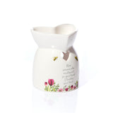 Richard Langs Ceramic Floral Heart Shaped Wax Burner - 7FD104