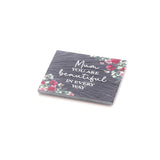 Richard Langs 'Mum You Are Beautiful' Slate Floral Coaster - 7FD110