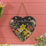 Richard Langs 'Lovely Mum' Slate Heart Hanging Plaque - 7FD113