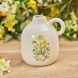 Richard Langs 15cm Ceramic Daffodil & Daisy Handle Vase - 7FD158