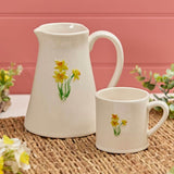 Richard Langs 18cm Embossed Daffodil Stoneware Jug - 7FW161