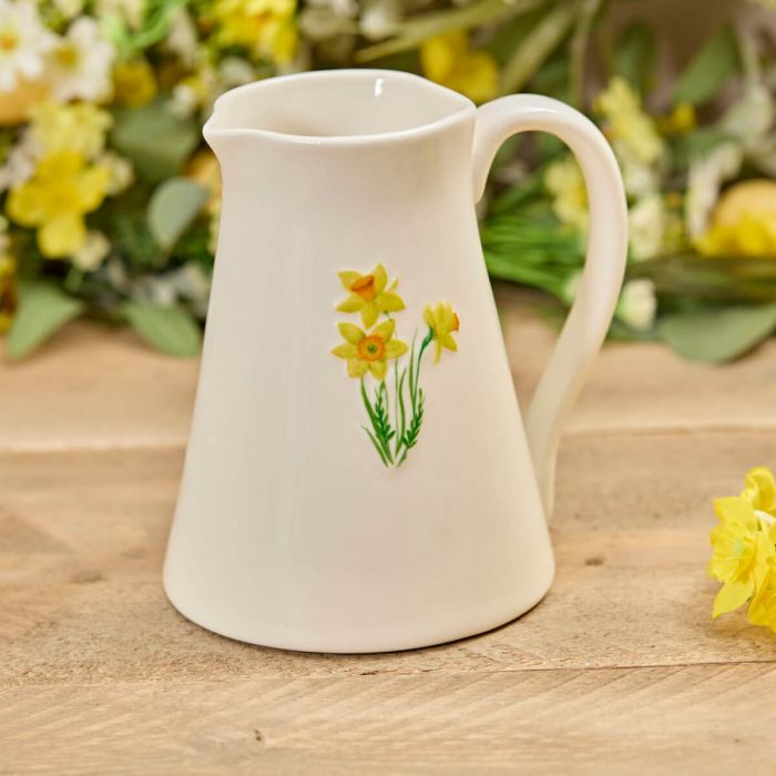 Richard Langs 18cm Embossed Daffodil Stoneware Jug - 7FW161