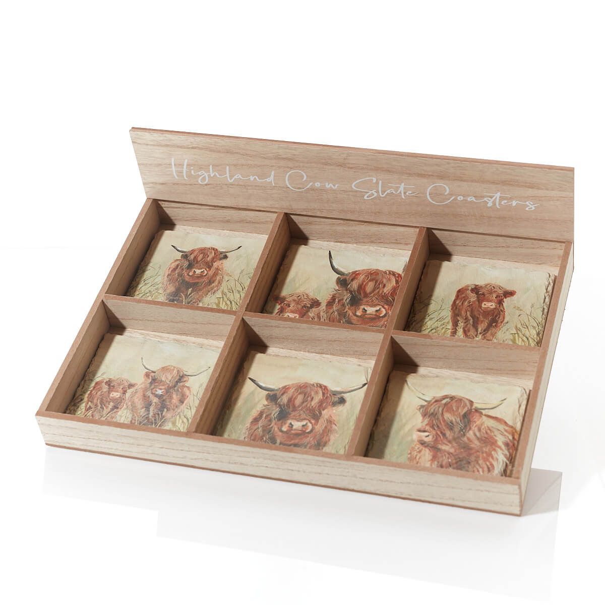 Richard Langs Doug the Highland Cow Coaster (Choice of 6)