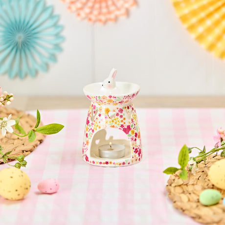 Richard Langs Bunny Ditsy Floral Ceramic 3D Wax Burner - 7HO103