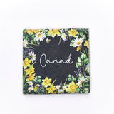 Richard Langs Welsh 'Cariad' Mixed Floral Slate Coaster - 7WL562
