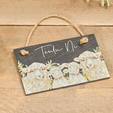 Richard Langs Welsh Sheep Rectangular Hanging Slate (Choice of 2) - 7WL570