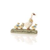 Richard Langs Resin Goose with Ducklings Home Ornament - 7WW121