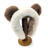 Black Ginger Cream Bear Ears Hand Band & Ear Muffs
