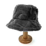 Black Ginger Black Faux Fur Bucket Hat - 800-547