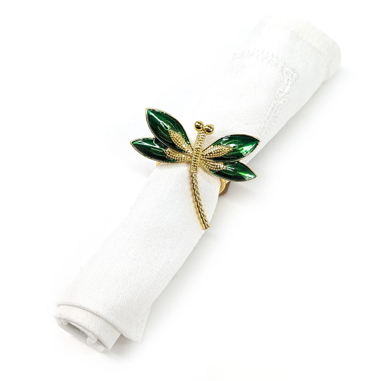 Black Ginger Dragonfly Folding Napkin Ring - 800-579