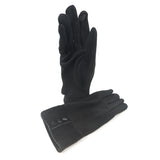 Black Ginger Black 3 Button Vintage Glove - 800-609