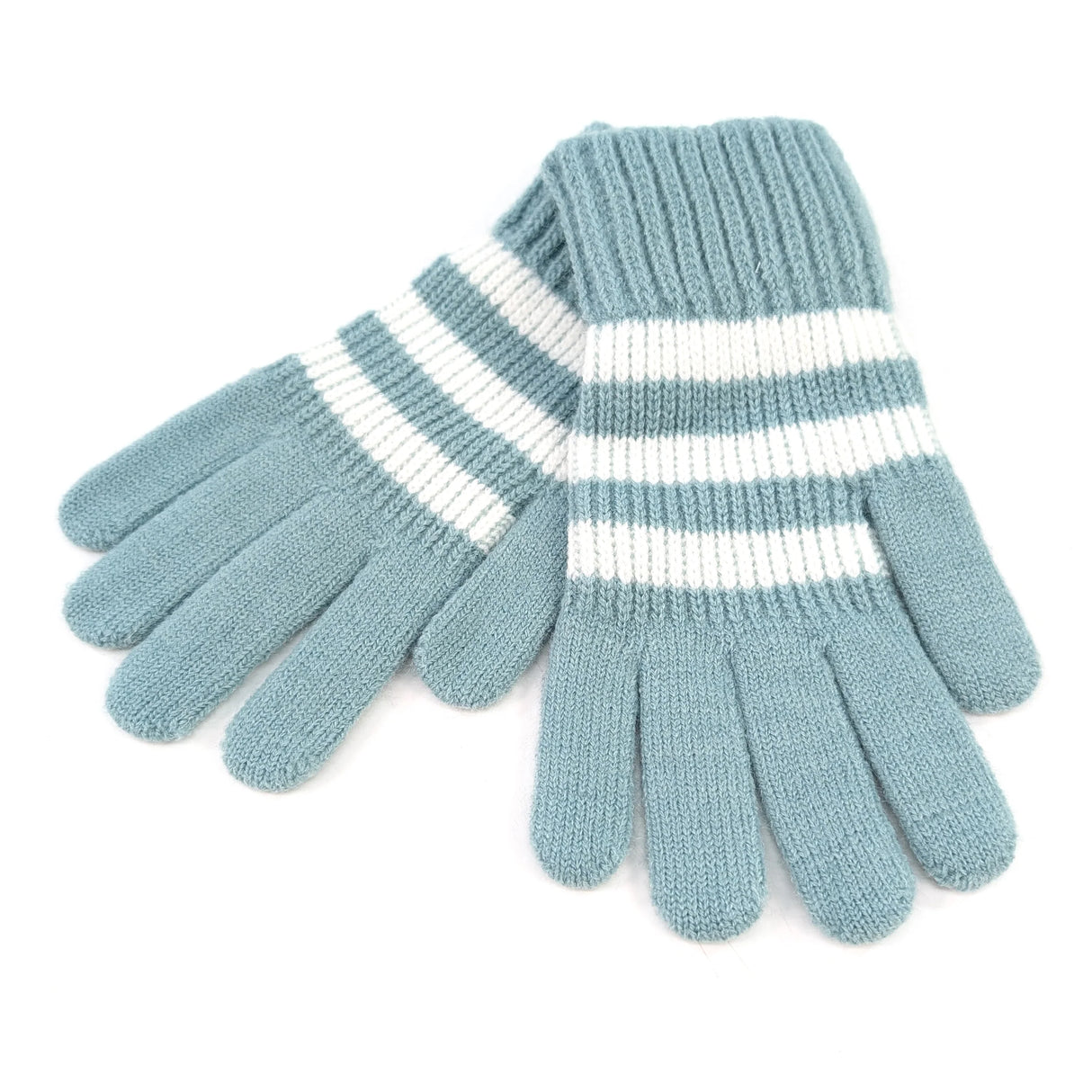 Black Ginger Blue Stripy Children's Gloves